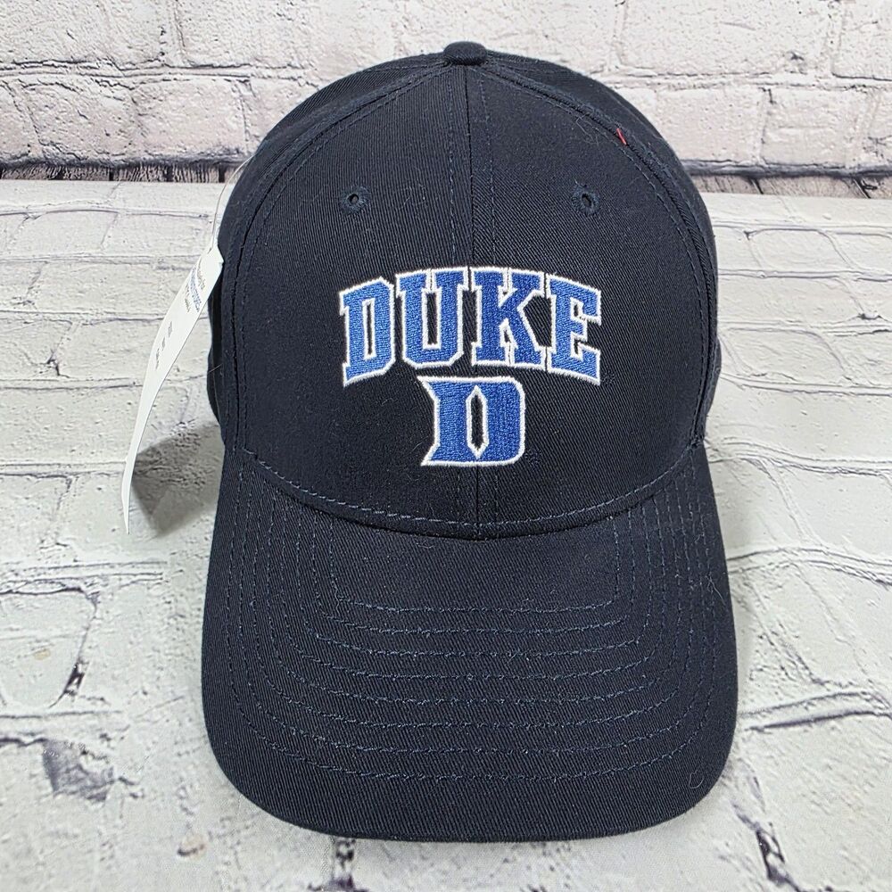DUKE UNIVERSITY BLUE DEVILS Classic Mascot Logo Gray & Blue Hat Adult Snapback